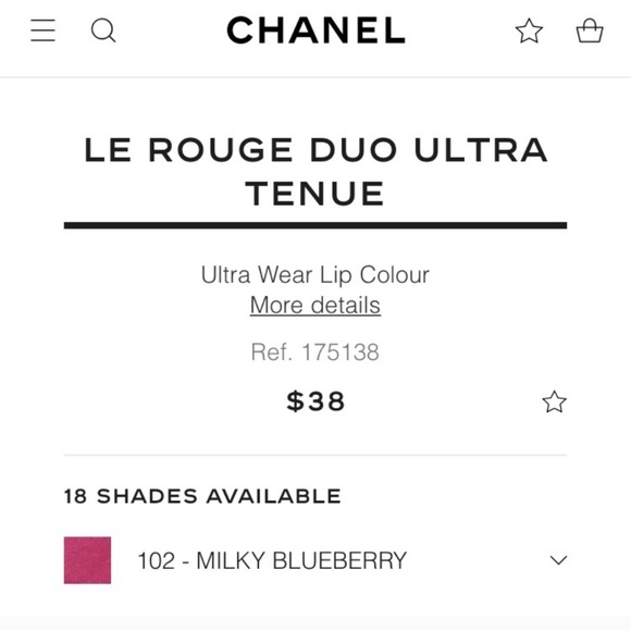 Chanel 102 milky blueberry Ultra Wear Lip Colour - Picture 4 of 5